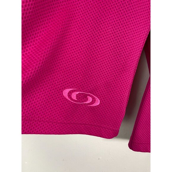 Salomon Pink Womens 1/4 Zip Long Sleeve Top Size Large Magenta Outdoor Mockneck - Picture 14 of 16